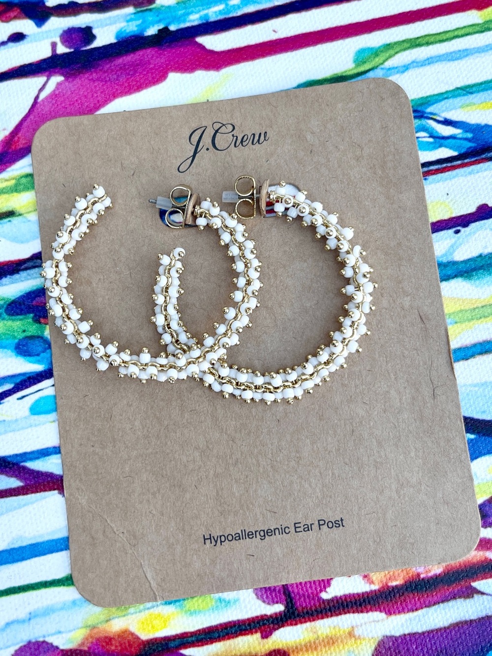J. Crew Beaded Hoops